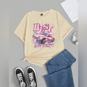 Car & Letter Graphic Drop Shoulder Tee 3xl (18)